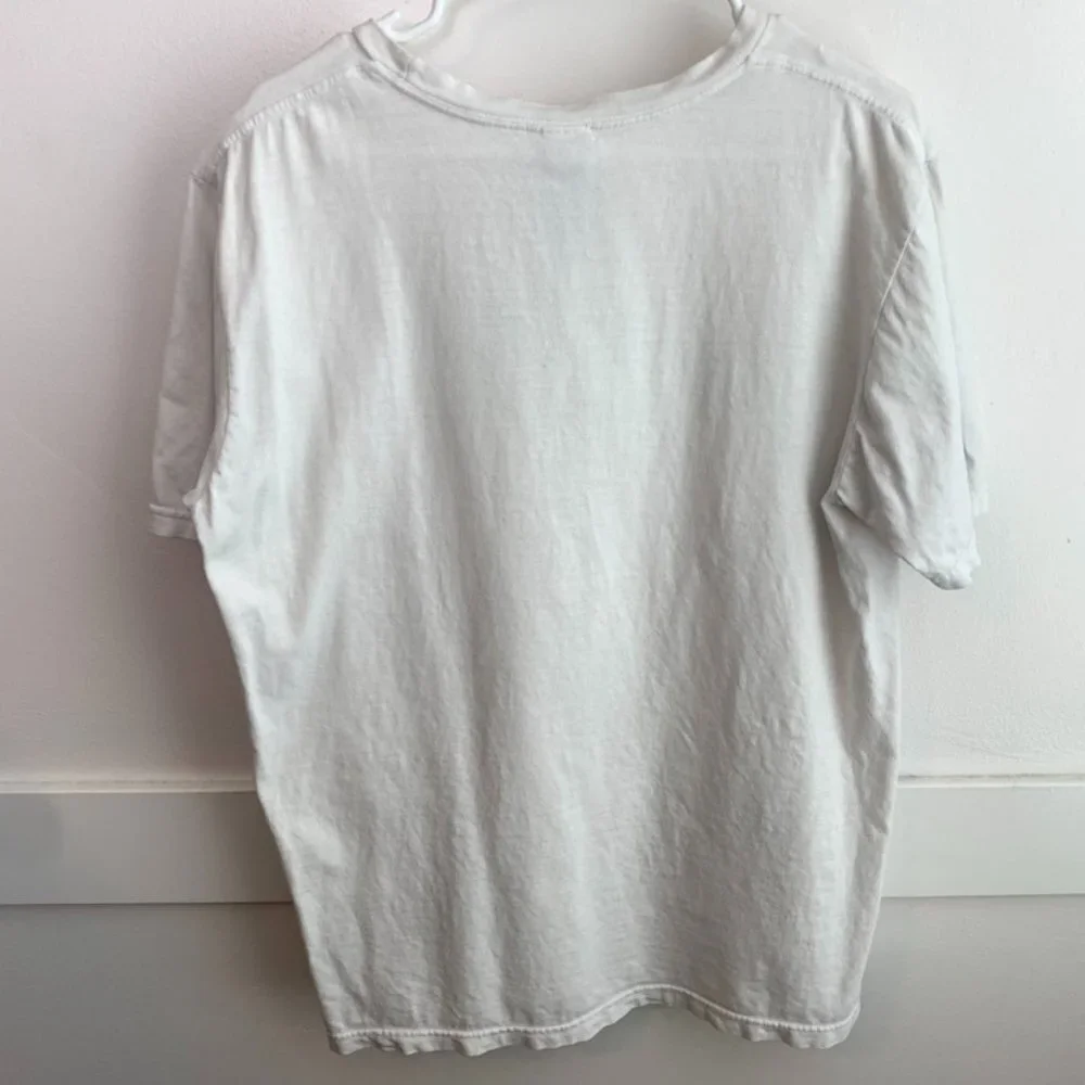 The North Face Green Logo White Short Sleeve Shirt